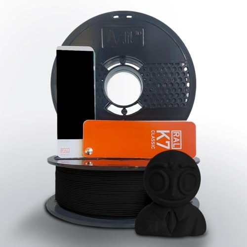 NFIL3D 1KG Net HS PLA+ Raven Black- 3D Printer Filament | Filaments for 3D Printer| 1.75mm| Accuracy - +/- 0.015mm | 1000g 3D Filament, 250g Spool & 350g Packaging Weight (Total Weight 1.6KG) - Image 1