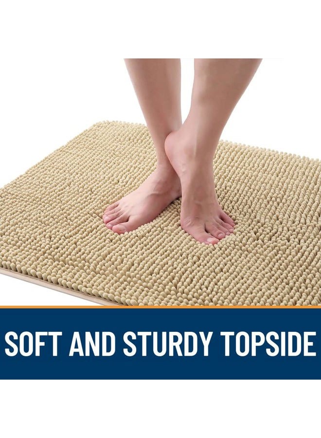 OLANLY Dog Door Mat for Muddy Paws, Absorbs Moisture and Dirt, Non-Slip Washable Mat, Quick Dry Microfiber, Mud Mat for Dogs, Entry Indoor Door Mat for Inside Floor(59x35 Inches, Beige) - Image 4