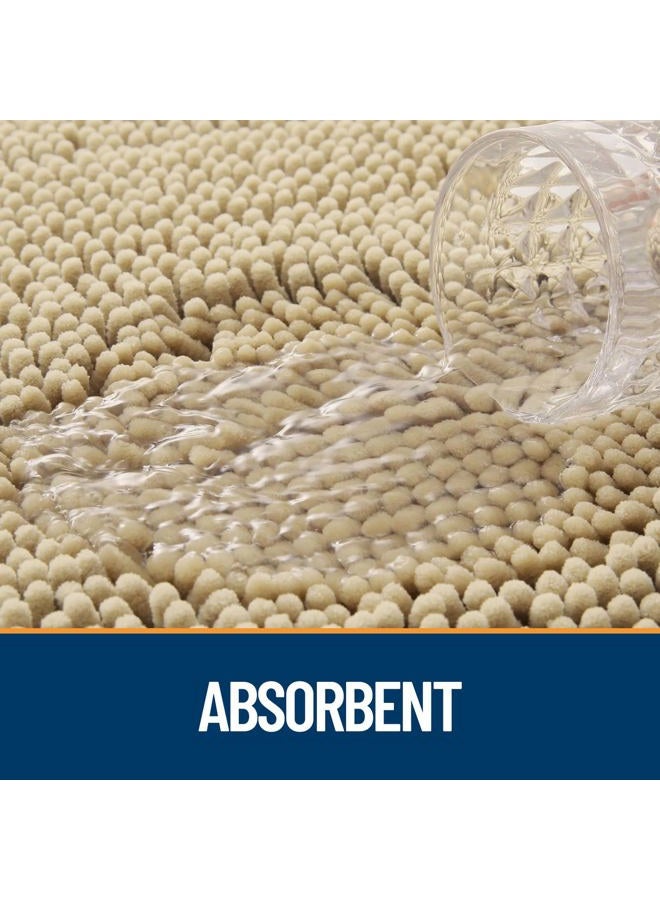 OLANLY Dog Door Mat for Muddy Paws, Absorbs Moisture and Dirt, Non-Slip Washable Mat, Quick Dry Microfiber, Mud Mat for Dogs, Entry Indoor Door Mat for Inside Floor(59x35 Inches, Beige) - Image 3