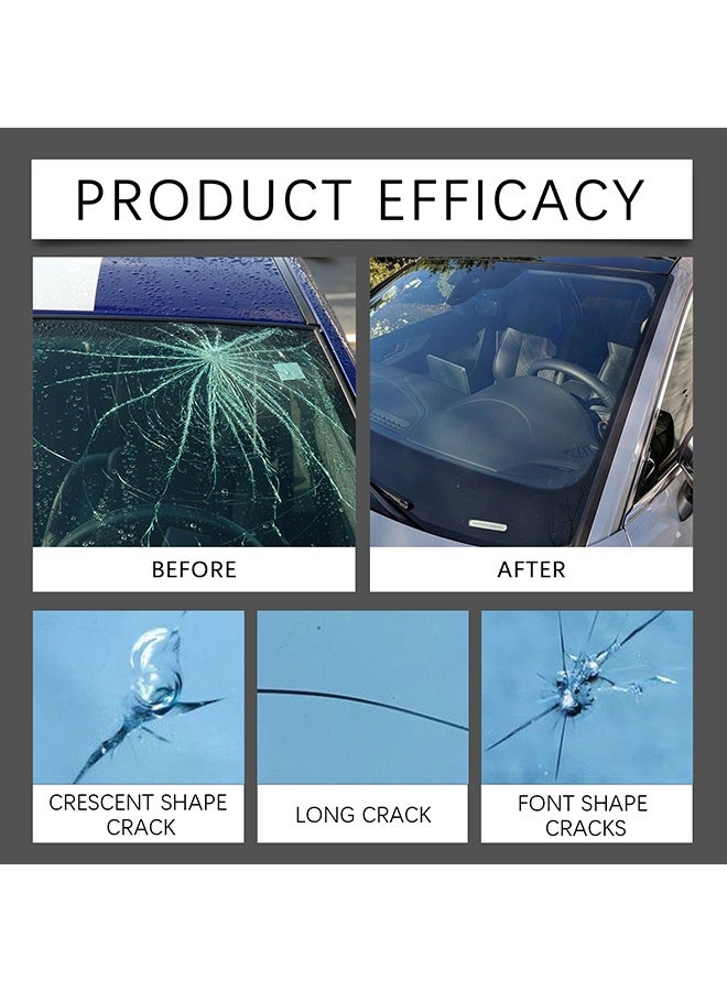 الشهر طقم إصلاح الزجاج الأمامي - أطقم إصلاح الزجاج المتصدع DIY - للاصق إصلاح الشقوق الزجاجية - طقم إصلاح رقاقة الزجاج الأمامي - إصلاح سريع لسائل إصلاح الزجاج - 20 مل - Image 5