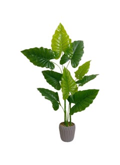 Generic Artificial Spring Rain Leaf Plant 90cm Home Decoration Indoor and Outdoor Artificial Large Plant Bonsai Suitable for Modern Office, Living Room, Home Decoration Gifts (with Flower Pots) (Extra large)  - Image 1