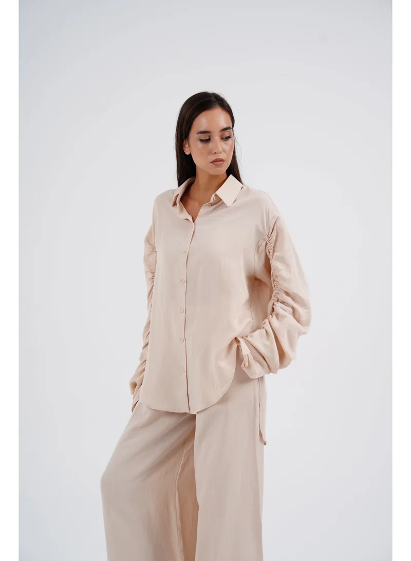 تو بيز Lunelle Beige Linen Shirt