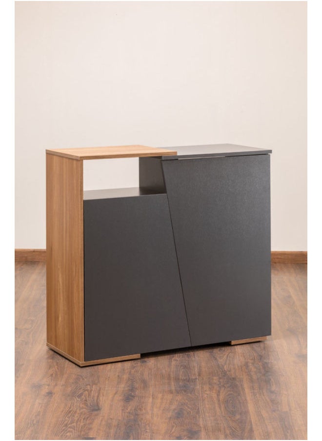 Smart Furniture Modern Wooden Shoe Rack – 120 cm Width x 113 cm Height x 40 cm Depth Multi-Purpose Shoe Stand with Easy Access for Everyday Use  - Image 2