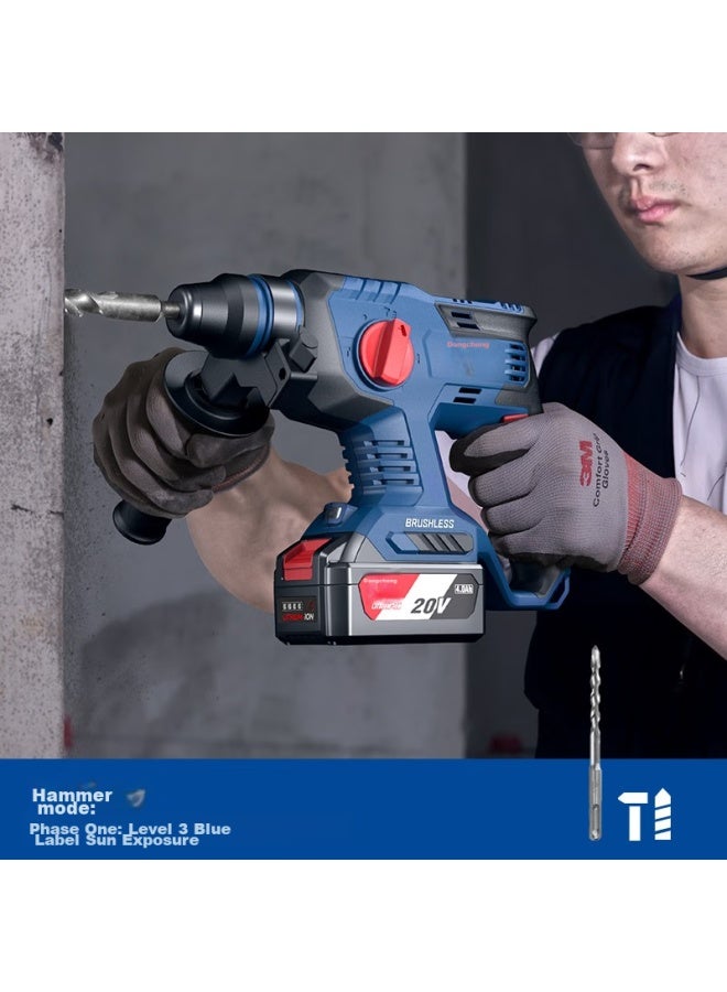 DONG Cheng Dongcheng Industrial-grade Brushless Cordless Rotary Hammer Wzc22d, Impact Drill, Electric Hammer, Electric Pick, Electric Drill, Three-in Power Tool - Image 3
