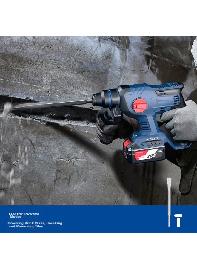 DONG Cheng Dongcheng Industrial-grade Brushless Cordless Rotary Hammer Wzc22d, Impact Drill, Electric Hammer, Electric Pick, Electric Drill, Three-in Power Tool - Image 4