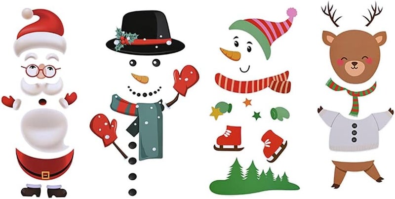 comfrt Christmas Garage Door Decorations Outdoor Snowman Wall Sticker Christmas Archway Garage Door DIY Decor Supplies (A14) - Image 4