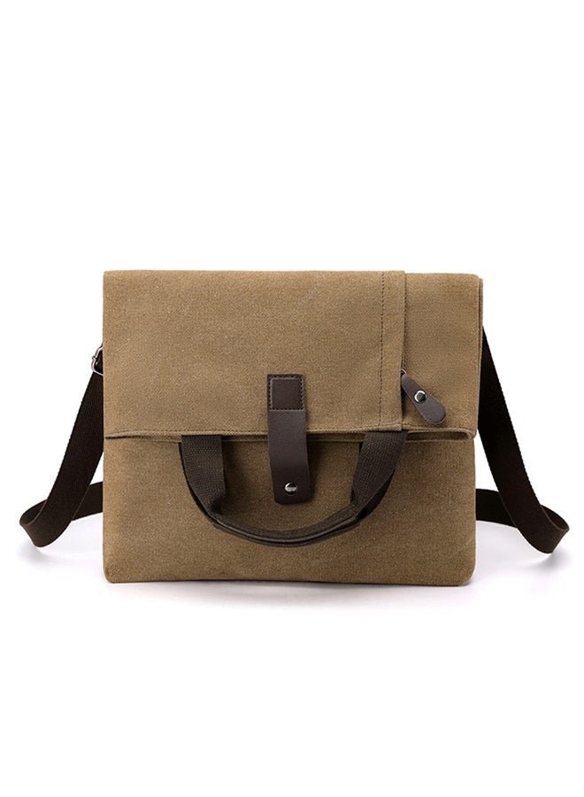 Canvas Shoulder Bag Men's Handbag-coffee color  - Image 1