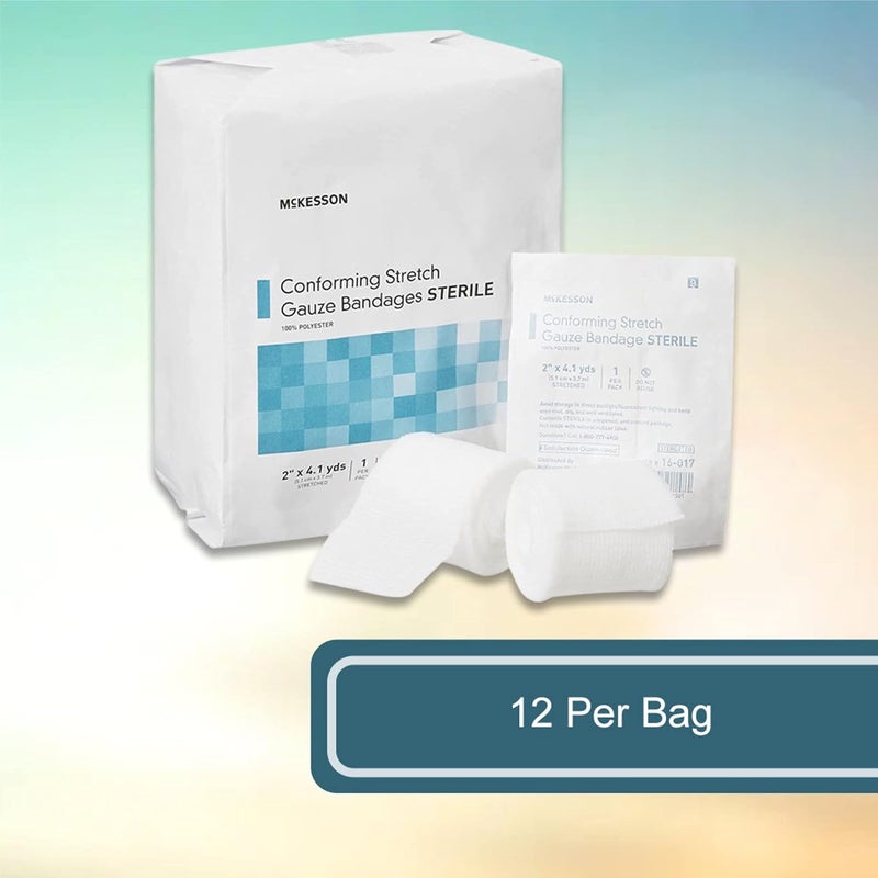 McKesson Conforming Stretch Gauze Bandages Sterile 2 in x 4 110 yd 12 Count - Image 5