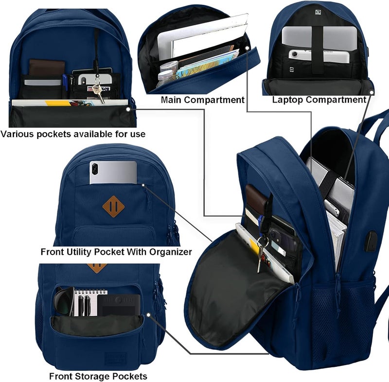 KEOFID Laptop Backpack, Travel Backpack for Men and Women, USB Charging Port - Image 5