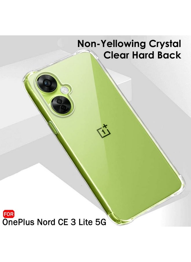 ذا جيفت كارت جراب خلفي شفاف للغاية من TheGiftKart لهاتف OnePlus Nord CE 3 Lite 5G | حماية 360 درجة | تصميم مقاوم للصدمات | ظهر شفاف (سيليكون | مصد شفاف)  - Image 2