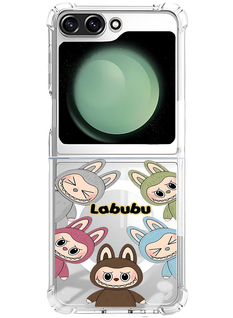 Theodor Magnetic Case for Samsung Galaxy Z Flip 6 Compatible with MagSafe Wireless Charging, Shockproof Phone Bumper Cover Labubu (2) - Image 1