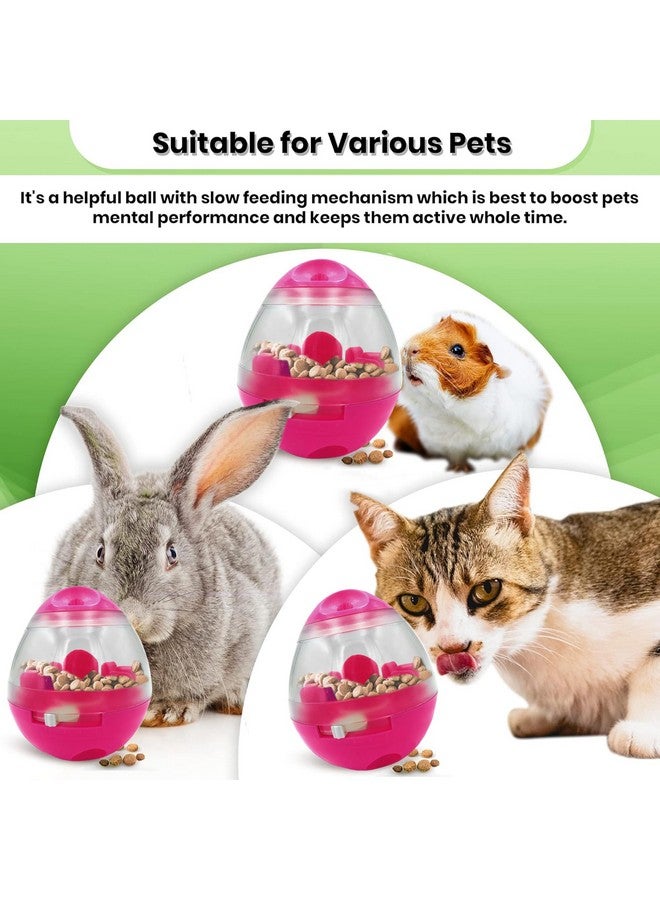 SunGrow Bunny Treat Ball, Boredom Buster Ends Naughty Chewing And Bloat, Encourages Exercise, Interactive Puzzle Feeder Ideal For Puppy, Small Dogs, Pocket Pet, Rabbits, Rats, And Hamsters (Pink) - Image 4