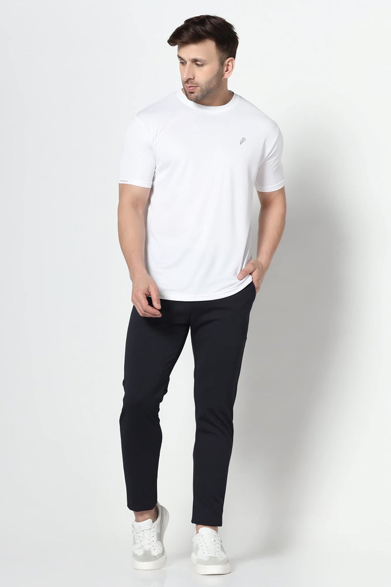 TOPLOT Men's Formal Trouser | Slim Fit Tailored Design | Comfortable, Structured Look with Clean Finish | Elegant Styling for Daily Use | Office, Formal & Business Wear (Formal-5068-Navy-28) - Image 2