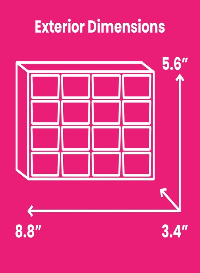 Everything Mary Clear Drawer Organizer - 16 Drawer Craft Storage Cabinet for Beads, Jewelry, and Small Parts - Plastic Storage Drawers for Desk, Sewing Room, or Workshop - Image 4