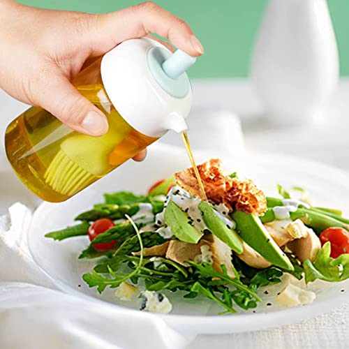 Kmils 230 Ml Oil Dispenser With Brush, Multi-Use For Cooking, Baking, Bbq, Marinating (Pack Of 1 Multi Colour) - Glass - Image 4