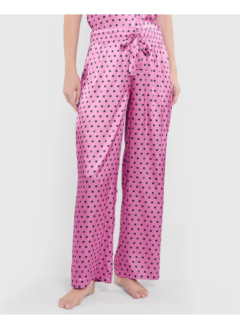لا سينزا La Senza Sleep Unlined Printed Satin Drawstring Pant