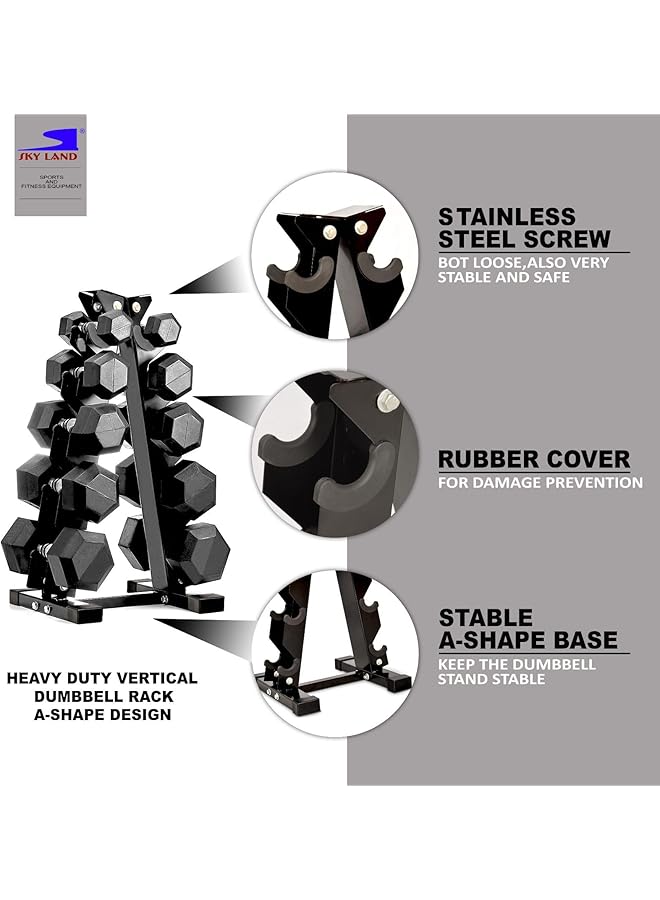 Sky Land A Shaped Dumbbell Rack Dumbbells Weight Storage Rack Heavy Duty Storage Stand for Home Gym EM 9366 - Image 2