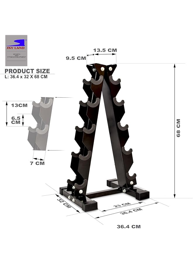 Sky Land A Shaped Dumbbell Rack Dumbbells Weight Storage Rack Heavy Duty Storage Stand for Home Gym EM 9366 - Image 4