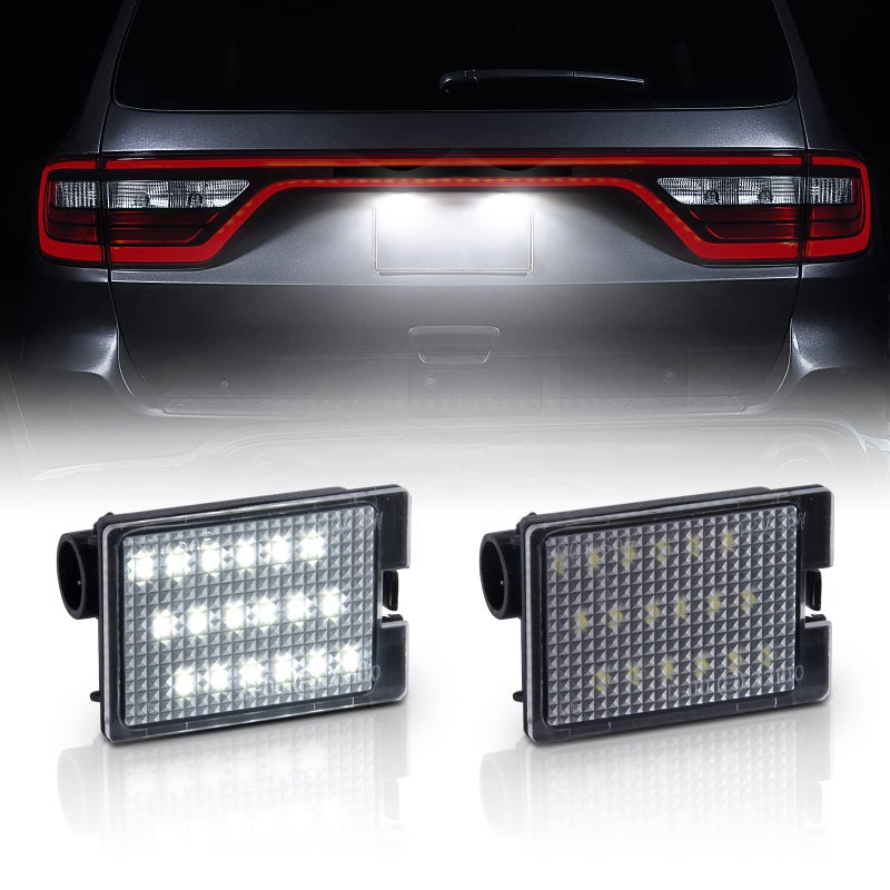 Gempro LED License Plate Lights Rear Tag Lamps for Dodge Durango 2014 2015 2016 2017 2018 2019 2020 2021 2022 Pickup Truck