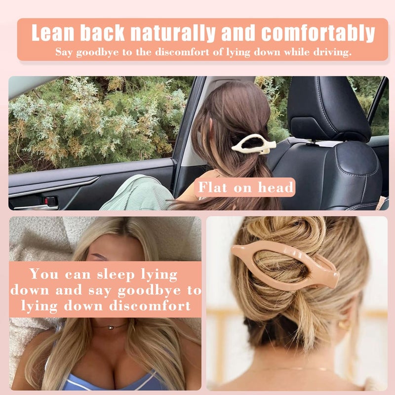 mythos Flat Hair Clips, 9 PCS 4.7 Inch Large Side Slide Volume Duckbill Clips for Women & Girls, Internal Tooth Design, Strong Hold Matte Hair Clips for Thick Hair & Thin Hair,French Concord Clip - Image 2