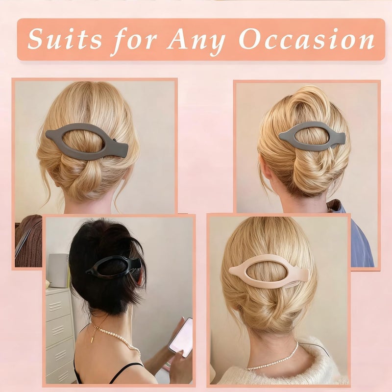 mythos Flat Hair Clips, 9 PCS 4.7 Inch Large Side Slide Volume Duckbill Clips for Women & Girls, Internal Tooth Design, Strong Hold Matte Hair Clips for Thick Hair & Thin Hair,French Concord Clip - Image 5