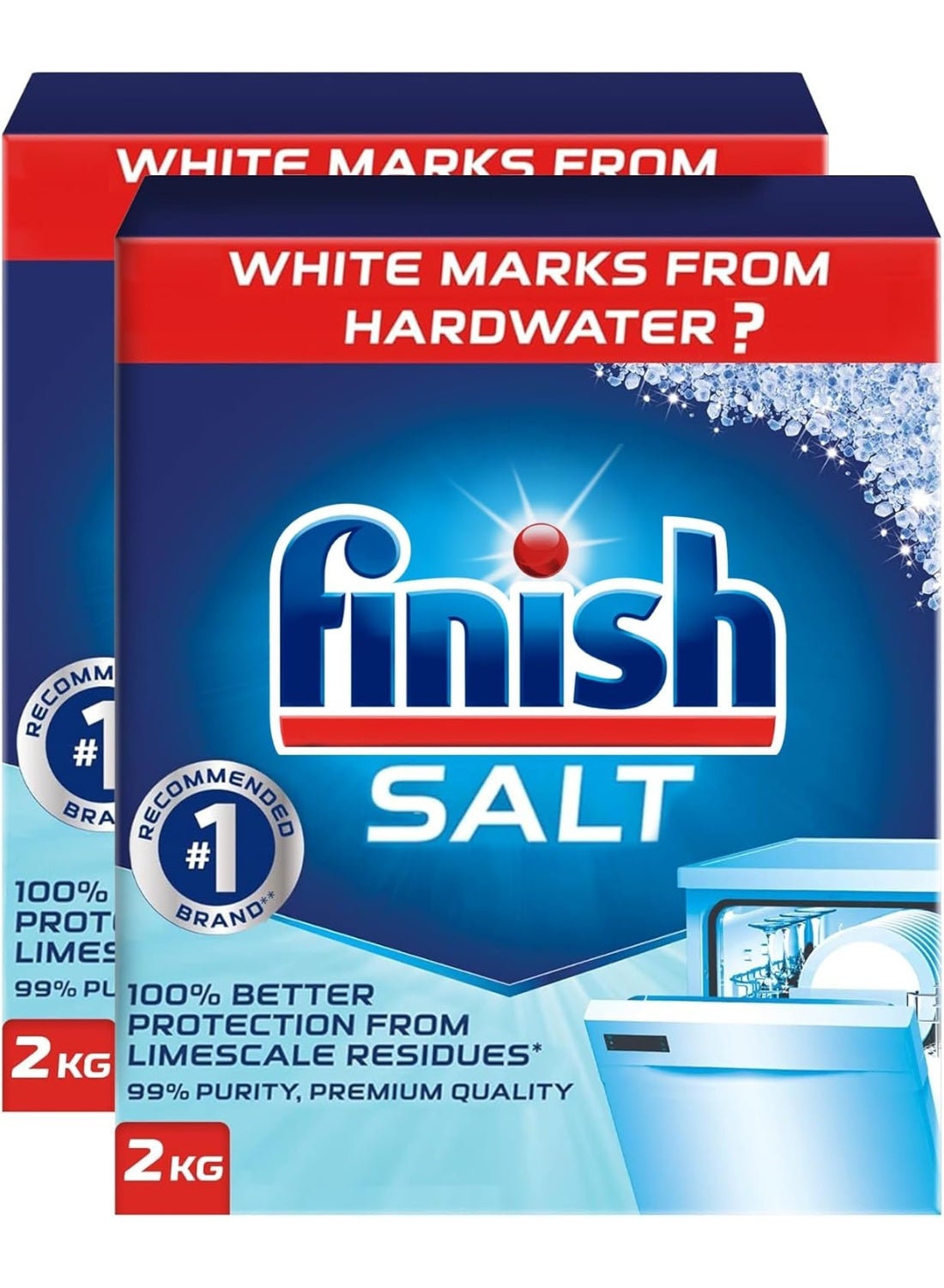 Finish Dishwasher Cleaner Salt, 2kg, pack of 2