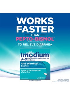 IMODIUM AD Diarrhea Relief Caplets -Loperamide Hydrochloride Anti-Diarrheal Medicine (294314), Blue, 6 Count  - Image 5