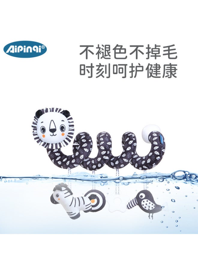 Newborn Cartoon Animal Crib Winding Educational Toys Black And White Bed Winding Series Baby Soothing Toys - Image 3