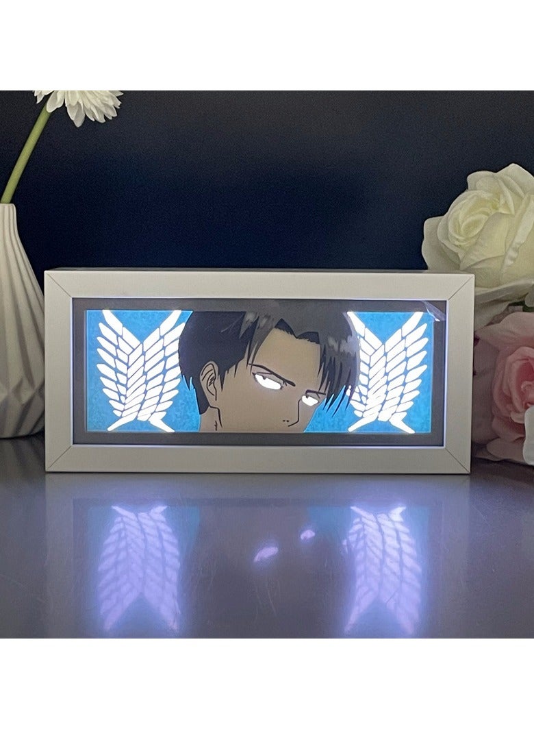 General Paper Sculpture Lantern, Attack on Titan Soldier Commander multi-color RGB remote control paper sculpture lantern, anime peripheral night light, gift for anime fans and children  - Image 1