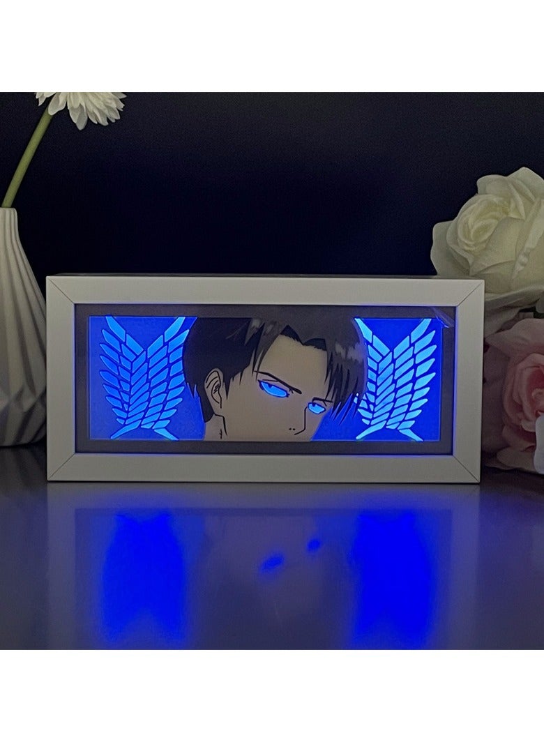 General Paper Sculpture Lantern, Attack on Titan Soldier Commander multi-color RGB remote control paper sculpture lantern, anime peripheral night light, gift for anime fans and children  - Image 3