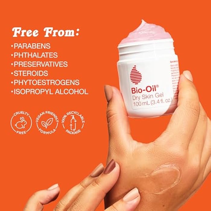 Bio-Oil Dry Skin Gel, Face and Body Moisturizer, Fast Absorbing Hydration, with Soothing Emollients and Vitamin B3, Non-Comedogenic, 3.4 Oz - Image 5