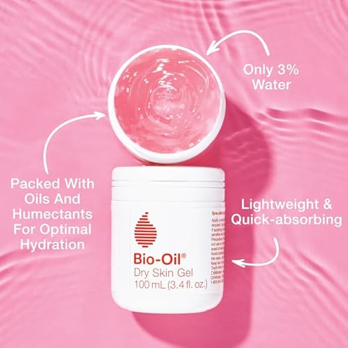 Bio-Oil Dry Skin Gel, Face and Body Moisturizer, Fast Absorbing Hydration, with Soothing Emollients and Vitamin B3, Non-Comedogenic, 3.4 Oz - Image 2