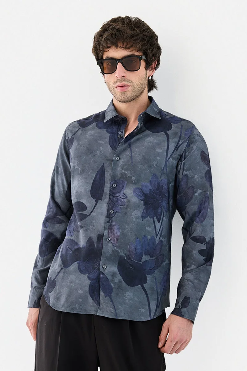 سنيتش قميص ضيق بنقوش زهور