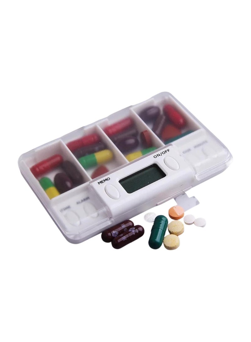 Generic 1pcs Pill Organizer with LCD Digital Pill Box Timer with Electric Alarm Medicine Pill Case Medicine Storage Box Pill Container Gift  - Image 3