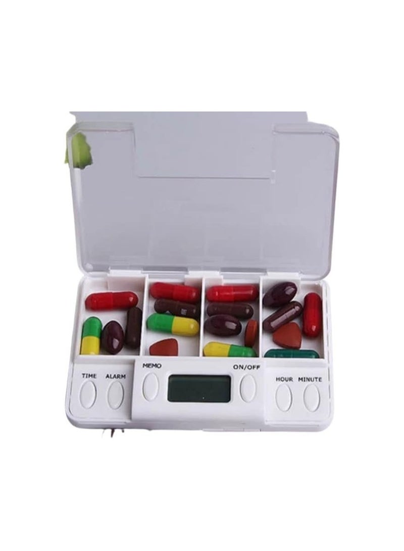 Generic 1pcs Pill Organizer with LCD Digital Pill Box Timer with Electric Alarm Medicine Pill Case Medicine Storage Box Pill Container Gift  - Image 4