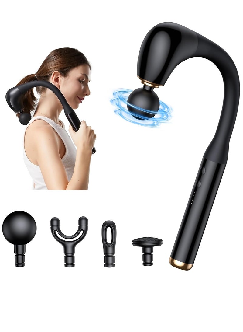 general Massage Gun with Upgraded Extension Handle, 16MM Massage Gun Deep Tissue, Back Massager, Muscles/Neck/Shoulders/Waist/Legs Massager Portable for Pain Relief, 4 Massage Heads and 5 Speed Levels - Image 1