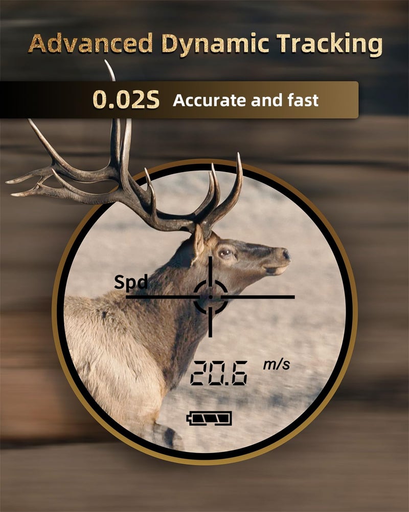 AOFAR HX-700N Hunting Range Finder 700 Yards Waterproof Archery Rangefinder for Bow Hunting with Range and Speed Mode, Free Battery, Carrying Case - Image 3