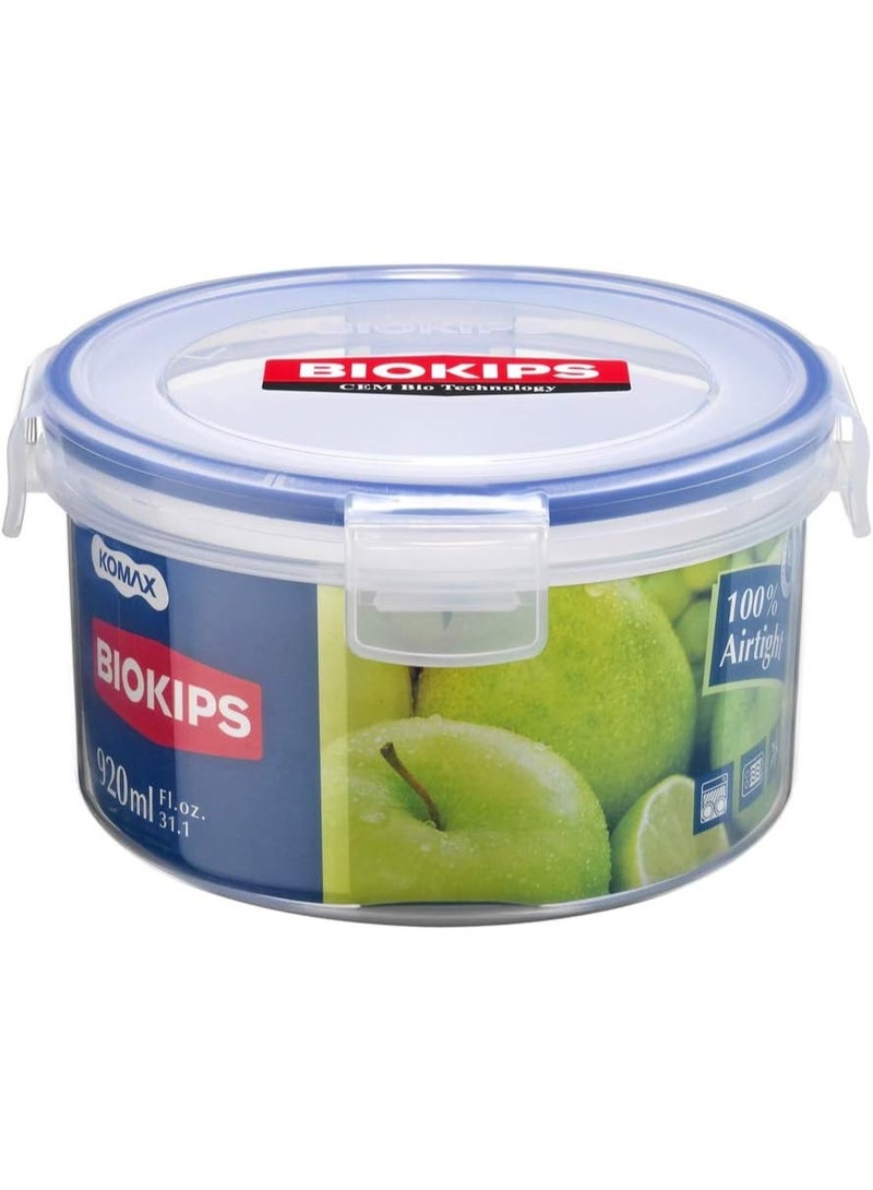 Biokips Round Food Container Clear 920 ML