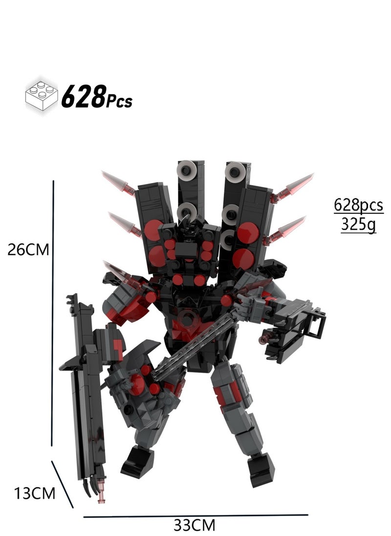 General Man Toy Building Blocks 628 Pcs Waraxe Guitar Audio King Toy Ideas Toys Battle Horror Game Model Ideas Toys Gifts For Adult And Kids  - Image 1