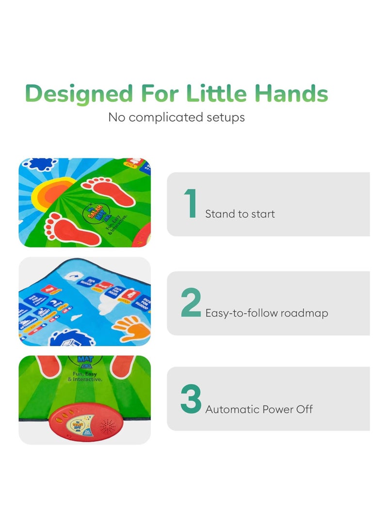 ZAMZIN Smart Educational Prayer Mat for Kids - Interactive Salah Mat with Touch Keys, 7 Languages, Step-by-Step Guide, Fun Ramadan & Eid Gift, Portable Prayer Rug for Boys & Girls  - Image 4
