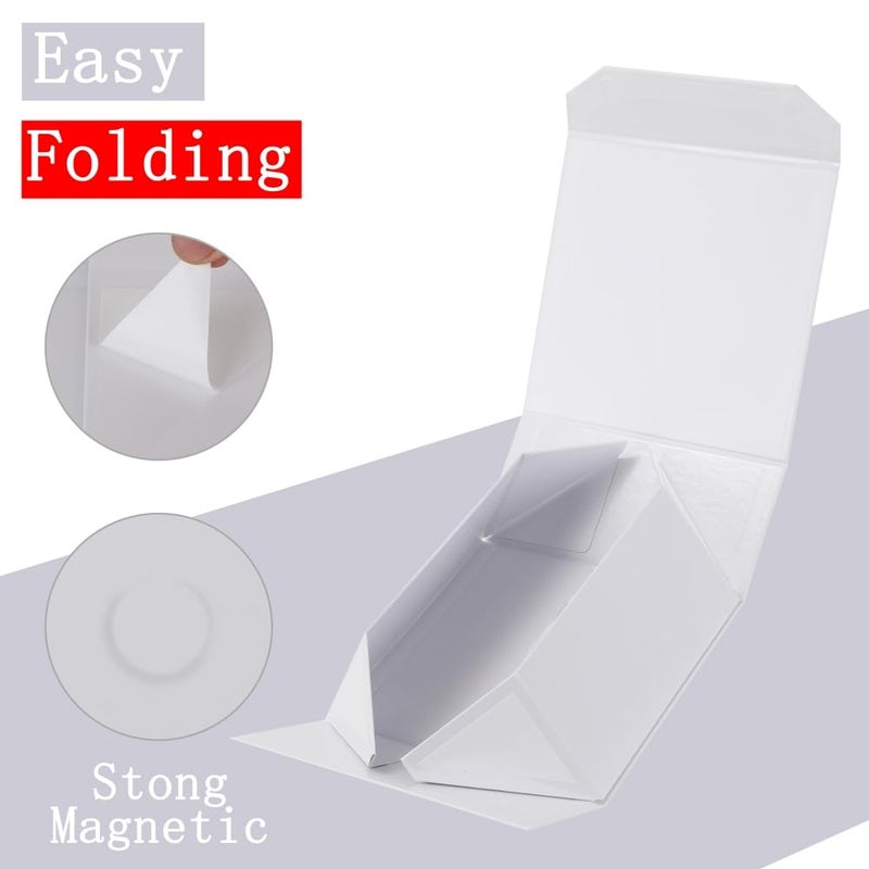 PACKGILO 1 Pcs White Gift Box Large 13x11x5.3 Inch Large Gift Box with Crinkle Paper Magnetic White Box with Shredded Paper Luxury Gift Boxes with Lids for Presents - Image 5