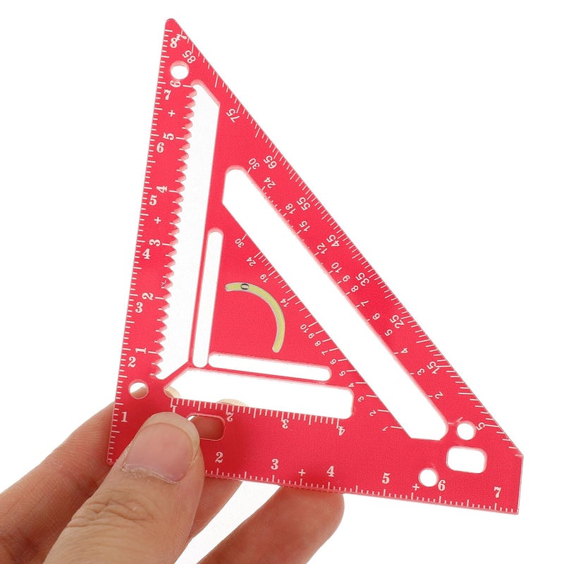 Professional Acrylic Carpenter Square Measuring Ruler with Clamp Block for Woodworking Layout - Image 5