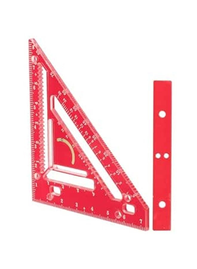 Professional Acrylic Carpenter Square Measuring Ruler with Clamp Block for Woodworking Layout - Image 1