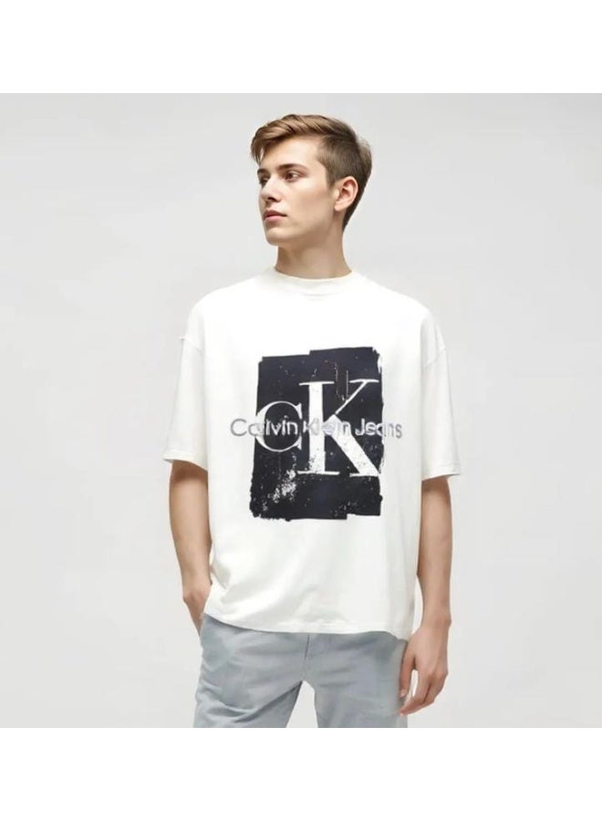 كالفن كلاين جينز تيشيرت كالفن كلاين جينز برسمة لوجو - أبيض - Image 1