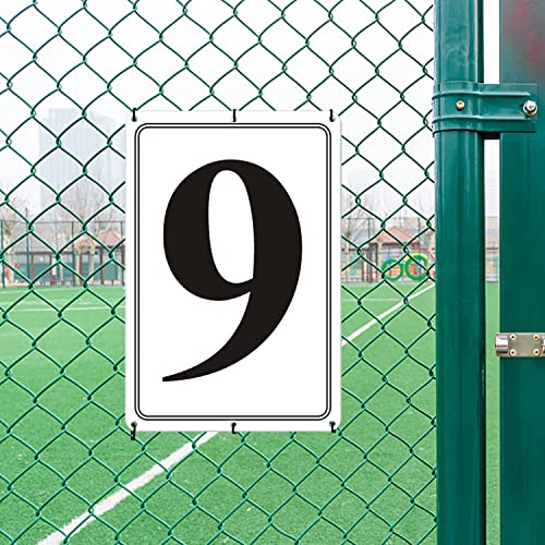 i-CowFun Premium Aluminum Number Signs 9, Metal 12" X 8" Numbered Signs Outdoor for Parking Lots, Floor, Dock, Court, Aisle, Field, High Visibility, No Fade, Weather-resistant - Image 2