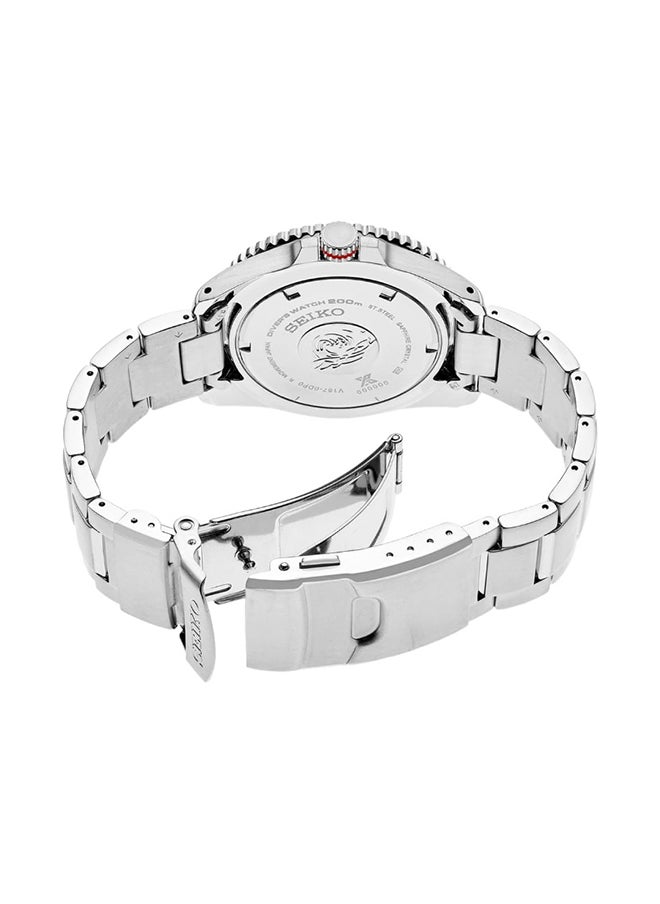 Seiko Prospex Solar Diver'S Blue And Red Bezel Stainless Steel Watch Sne591  - Image 3