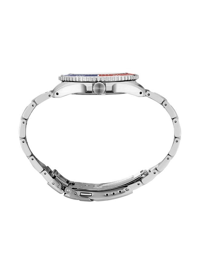 Seiko Prospex Solar Diver'S Blue And Red Bezel Stainless Steel Watch Sne591  - Image 2