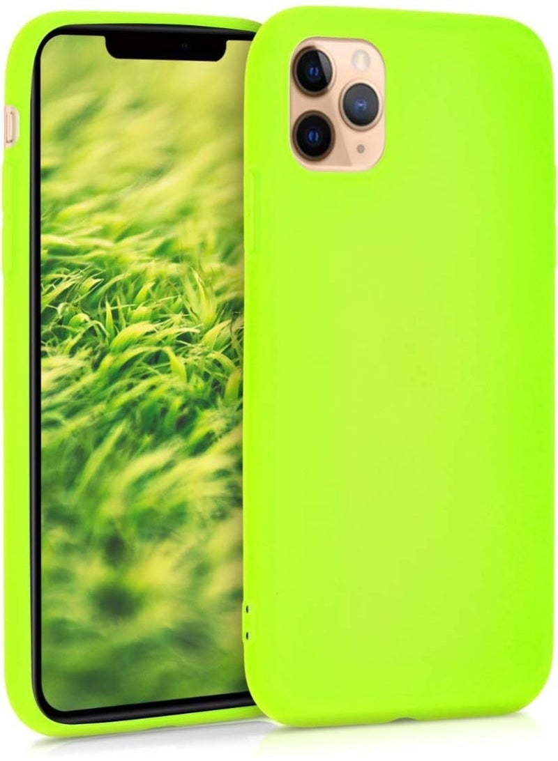 iPhone 11 Phone case, Silicone Ultra Slim Case with Full Body Shockproof Protection Cover Anti-Scratch Microfiber Lining for iPhone 11 Pro MAx with Comfortable Grip, , (Neon Yellow) - Image 1