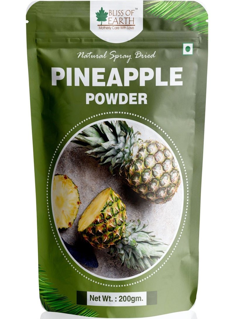 بليس اوف ايرث مسحوق الأناناس 200g رذاذ طبيعي مجفف للعصائر المربى الكعك الآيس كريم والمشروبات - Image 1