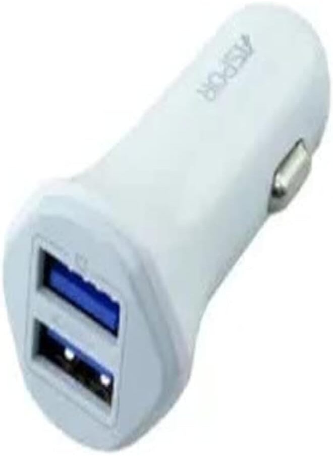 Aspor ASPOR A903 3.4A 2 USB car charger,with light - White 